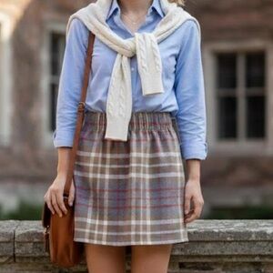 NWT J Crew Plaid Mini Skirt